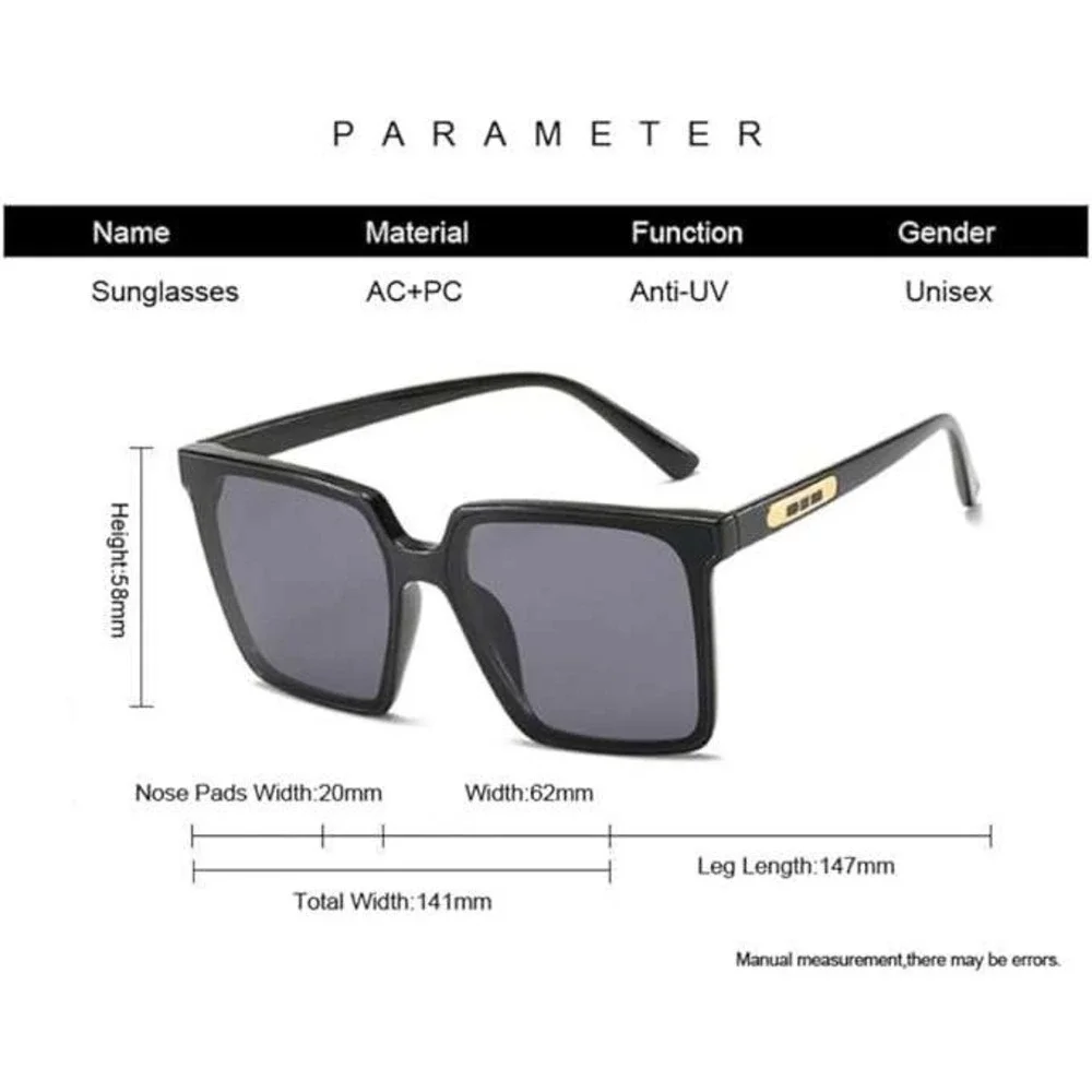 Square Green Sunglasses | Gold‎ Accent | Trendy Fashion Shades Ovrsized Trendy